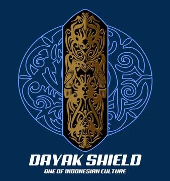 Dayak shield vector templateshield Stock Illustration