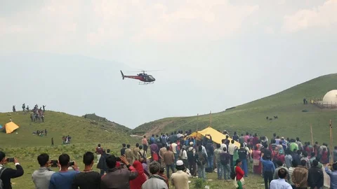 Dayara Bugyal,high altitude meadow in Upper Himalayas, Uttarakhand,India Stock Footage 106854486