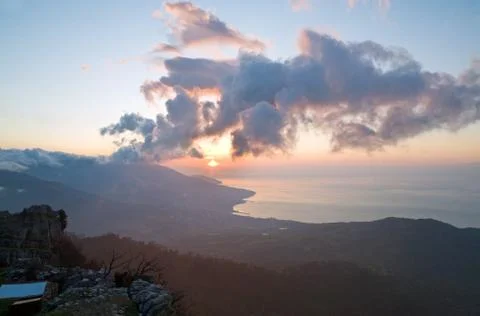 Daybreak landscape Stock Photos