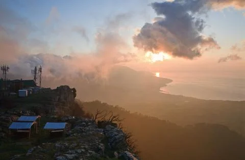 Daybreak landscape Stock Photos