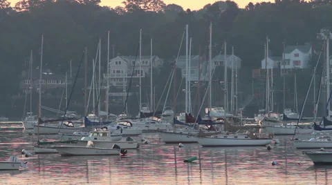 Daybreak at Marblehead, Massachusetts Stock Footage 30785338