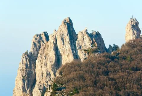 Daybreak mountain landscape Stock Photos