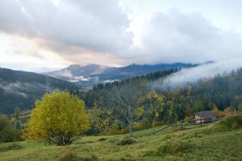 Daybreak in mountain Stock Photos