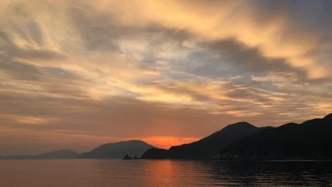 Daybreak view with sea Stock Footage 92666368