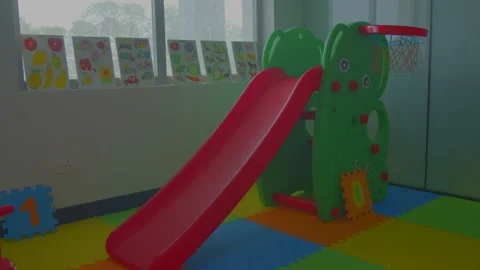 Daycare creche setup without kids Stock Footage 263528095