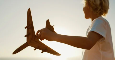 Daydreaming of his future flight career Stock Footage 101396322