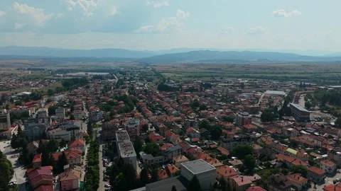 Daylight and clouds over Razlog town, Bulgaria Stock-Footage 344057809