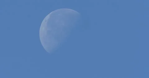 Daylight Moon Jet Fly By Video stock 49931180