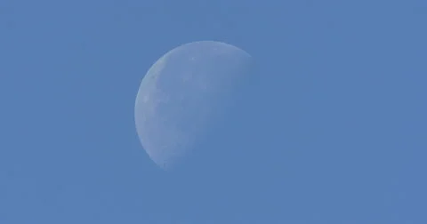 Daylight Moon Jet Fly By Stock Footage 49931243