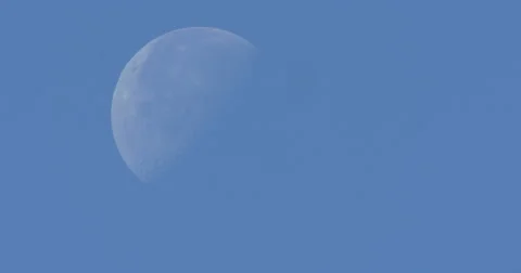 Daylight Moon Jet Fly By Stock Footage 49931300