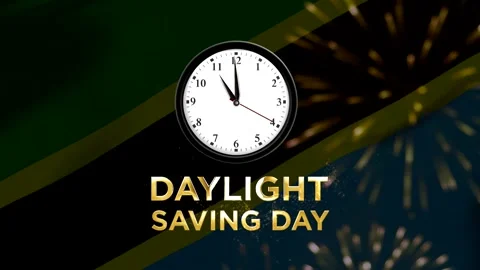 Daylight Saving Day concept with a classic analog clock and elegant golden .. Vidéo 346541416