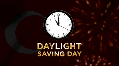 Daylight saving day concept featuring an analog clock with golden light bok.. 스톡 동영상 346541335