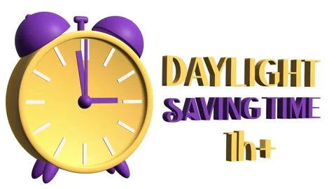 Daylight saving time. Alarm clock going one hour forward. Stock Footage 303525564