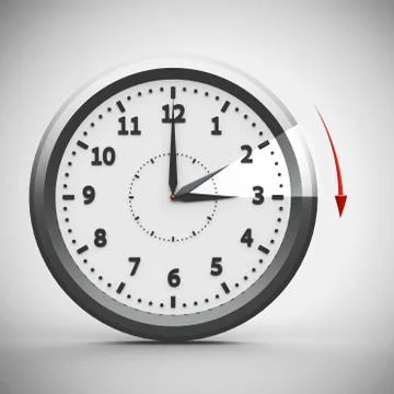Daylight saving time begins Stock Illustration