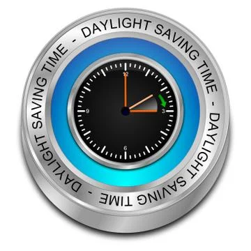 Daylight saving time button - 3D illustration Stock Illustration