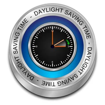 Daylight saving time button - 3D illustration Illustrazione stock