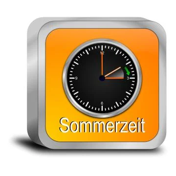 Daylight saving time button - in german Stock Illustration