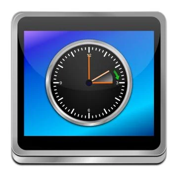 Daylight saving time button Stock Illustration