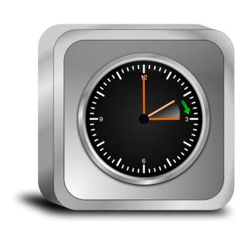 Daylight saving time button Stock Illustration