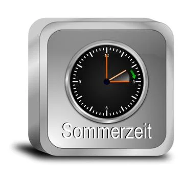 Daylight saving time button Illustrazione stock