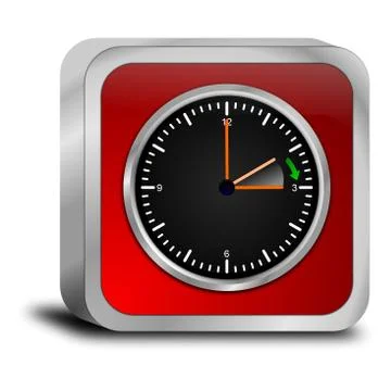 Daylight saving time button Stock Illustration