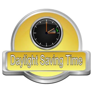 Daylight saving time button Stock Illustration