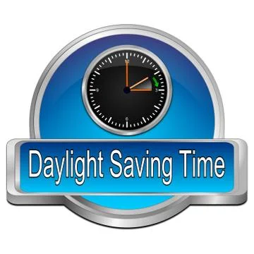 Daylight saving time button Stock Illustration