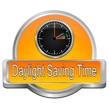 Daylight saving time button Stock Illustration