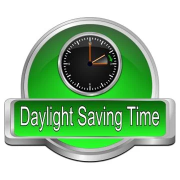 Daylight saving time button Illustrazione stock