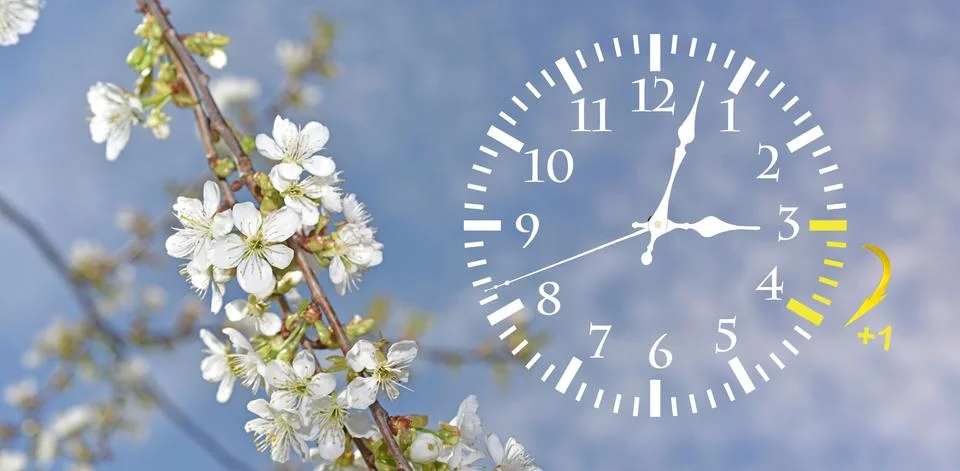 Daylight Saving Time. Change clock to summer time. Stock Photos