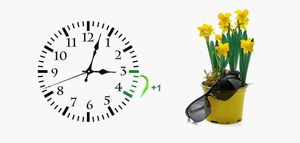 Daylight Saving Time. Change clock to summer time. Stock Photos
