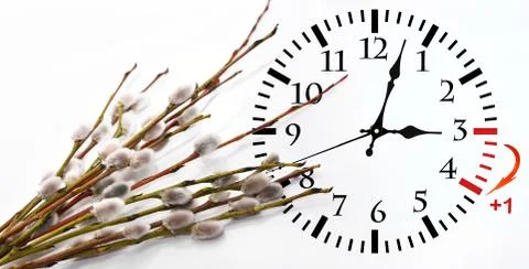 Daylight Saving Time. Change clock to summer time. Stock Photos
