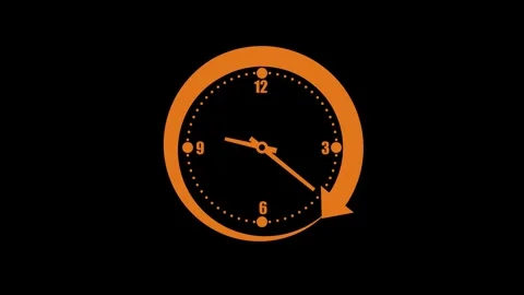 Daylight Saving Time Change Isolated, Isolated of a clock with an arrow ind.. Stock Footage 307063231
