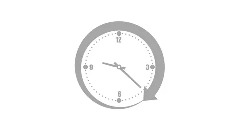 Daylight Saving Time Change Isolated, Isolated of a clock with an arrow ind.. Stock Footage 307063247