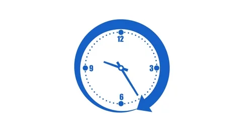 Daylight Saving Time Change Isolated, Isolated of a clock with an arrow ind.. Stock Footage 307063271