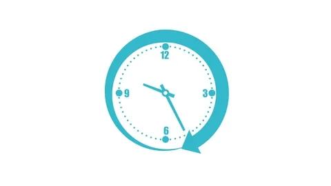 Daylight Saving Time Change Isolated, Isolated of a clock with an arrow ind.. Stock Footage 307063284