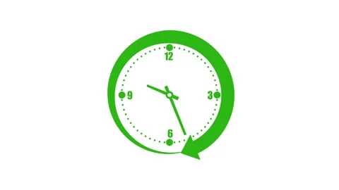 Daylight Saving Time Change Isolated, Isolated of a clock with an arrow ind.. Stock Footage 307063294