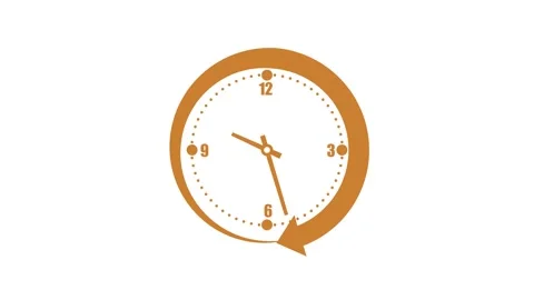 Daylight Saving Time Change Isolated, Isolated of a clock with an arrow ind.. Stock Footage 307063301