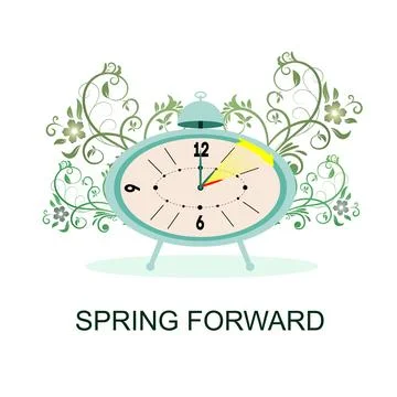 Daylight saving time clock Illustrazione stock