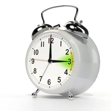 Daylight saving time concept. Alarm clock isolated on white background. 3D re イラスト素材