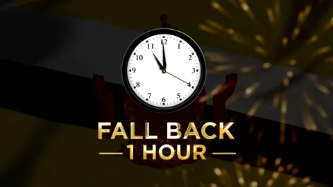 Daylight saving time concept with a clock showing time change on the Brunei.. Stock Footage 346542398