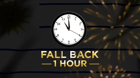 Daylight saving time concept featuring a clock on the Uruguay flag with fal.. Stock-Footage 346542004