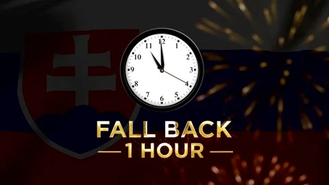 Daylight saving time concept featuring a clock showing fall back one hour w.. Stock Footage 346542015