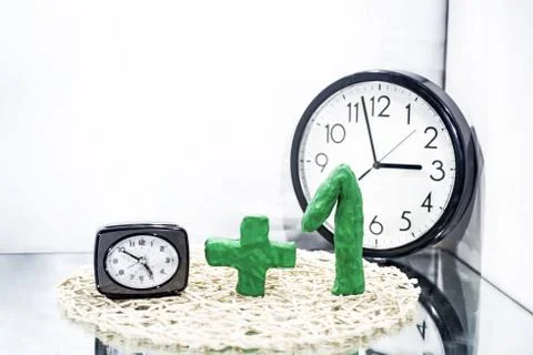 Daylight Saving Time. DST. Wall Clock going to winter time. Stock Photos