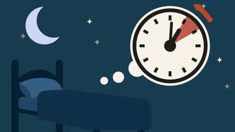 Daylight saving time ending enjoying extra sleep hour Video stock 348132104