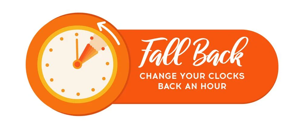 Daylight Saving Time Ends November 6, 2022 Web Banner Reminder. Stock Illustration