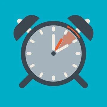 Daylight saving time ends template background. Illustrazione stock