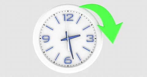 Daylight saving time forward concept animation seamlessly loopable. 3D rend.. Stock Footage 330505432