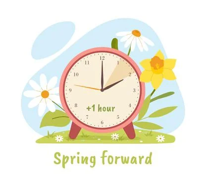 Daylight saving time vector poster Illustrazione stock