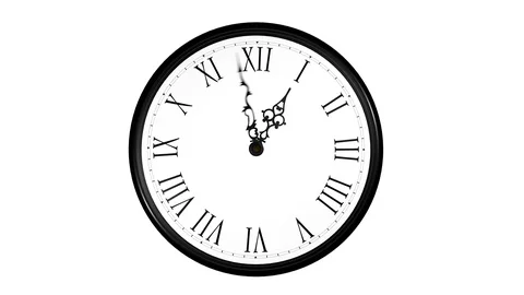 Daylight Saving Time. Vintage arrows of the clock rotate 360 degrees. 動画素材 104664435